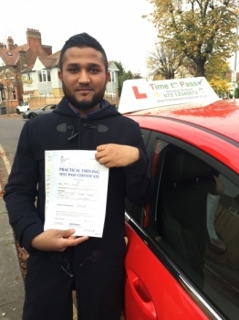 Got a really awkward & picky examiner, made me do a really difficult reverse round the corner on a very busy road; but still passed first time as i was well prepared for the test by Guljar.

I couldn't have done it without you...